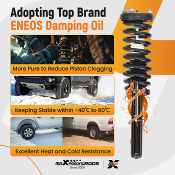 2x Front Struts w/Coil Springs Assembliy compatible for Honda Accord 2003 2004 2005-2007