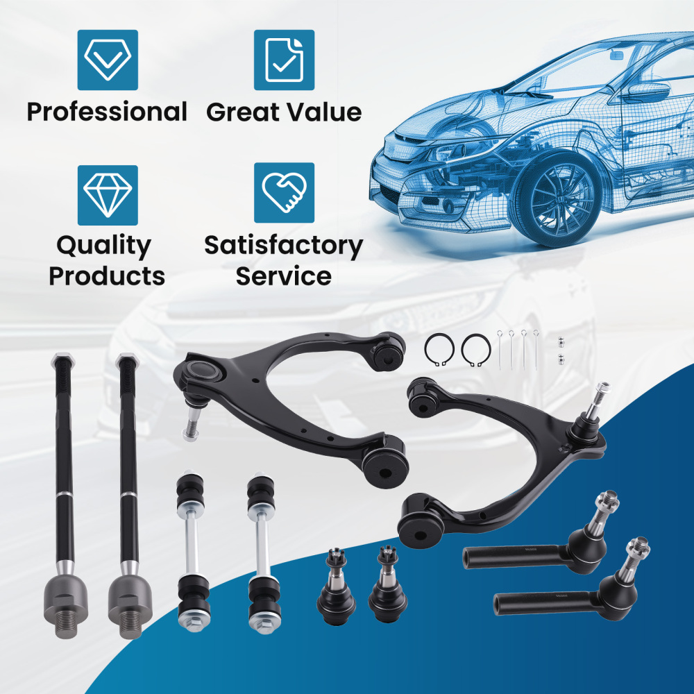 Suspension Front Struts Control Arms Tie Rods compatible for Chevrolet Tahoe 2015-2016