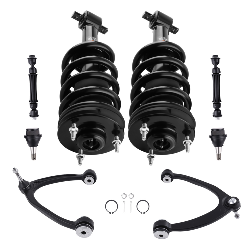 Front Complete Struts Upper Lower Control Arms compatible for Chevy Suburban 1500 07-14