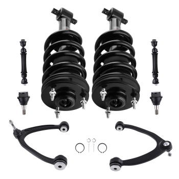 Front Complete Struts Upper Lower Control Arms compatible for Chevy Suburban 1500 07-14