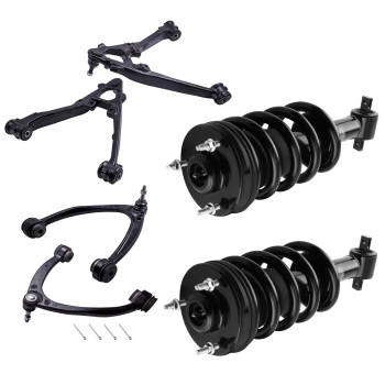 Front Struts Upper Lower Control Arms for 2007-2014 compatible for GMC Yukon XL 1500 compatible for Suburban