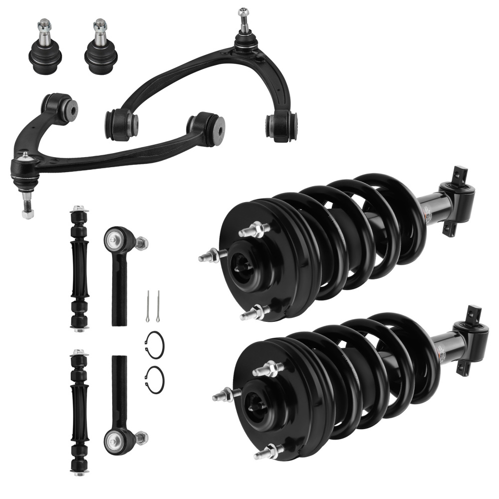 10x Front Complete Struts Control Arms Kit for 2007-2013 2014 compatible for GMC Yukon XL 1500