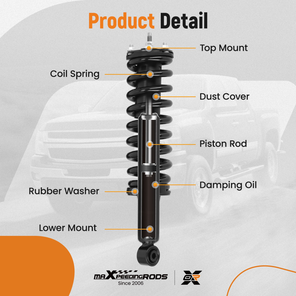 Front OE Replacement Suspension Shock Absorbers compatible for Toyota 4Runner 1996-2002 3.4LITER V6 4WD