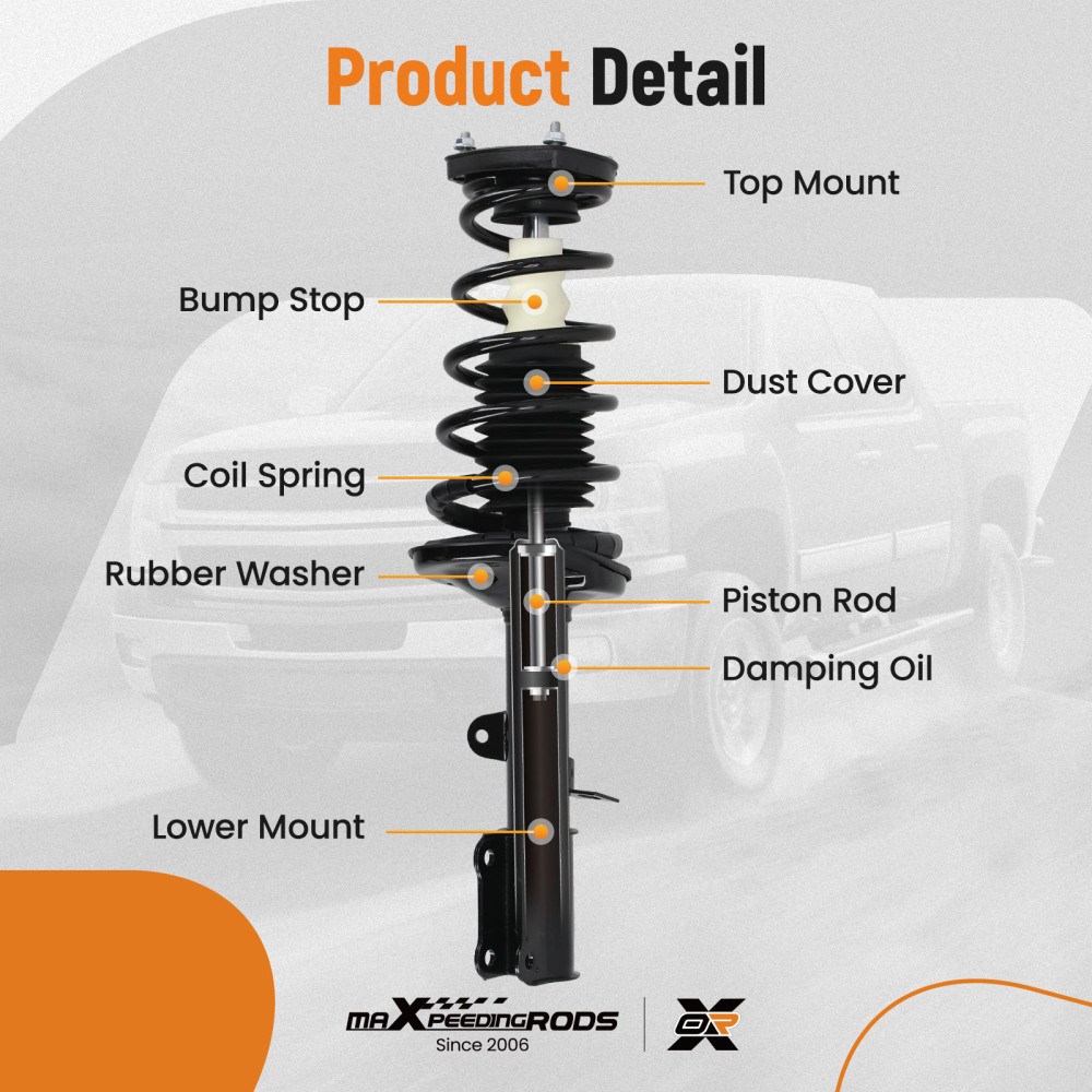 Front Rear Struts Spring Assembly for 1993-2002 compatible for Toyota Corolla Chevy Geo Prizm