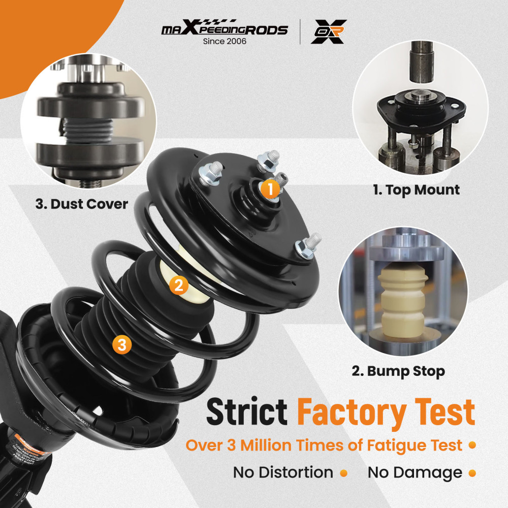 Front Struts w/ Coil Springs compatible for Honda Civic 2003-2005 SI/LX/EX/DX Sedan/Coupe