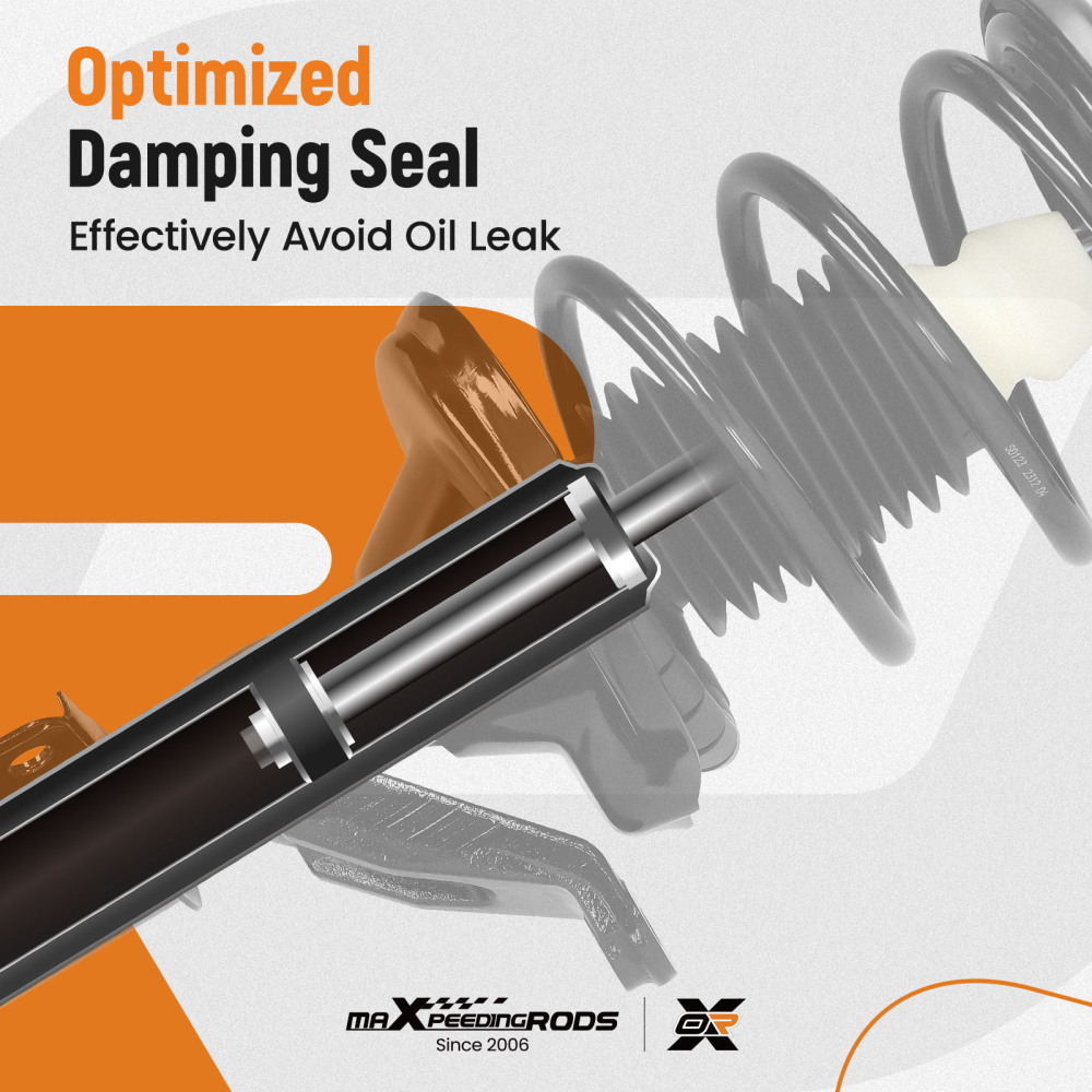 Front Struts w/ Coil Springs compatible for Honda Civic 2003-2005 SI/LX/EX/DX Sedan/Coupe