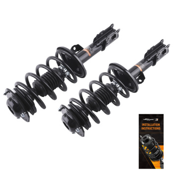 2x Front Struts w/ Coil Spring for 2004-2012 compatible for Chevy Malibu Pontiac G6 compatible for Saturn Aura