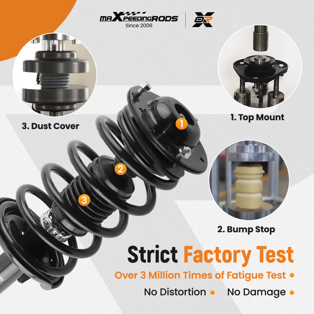 2x Front Struts w/ Coil Spring for 2004-2012 compatible for Chevy Malibu Pontiac G6 compatible for Saturn Aura