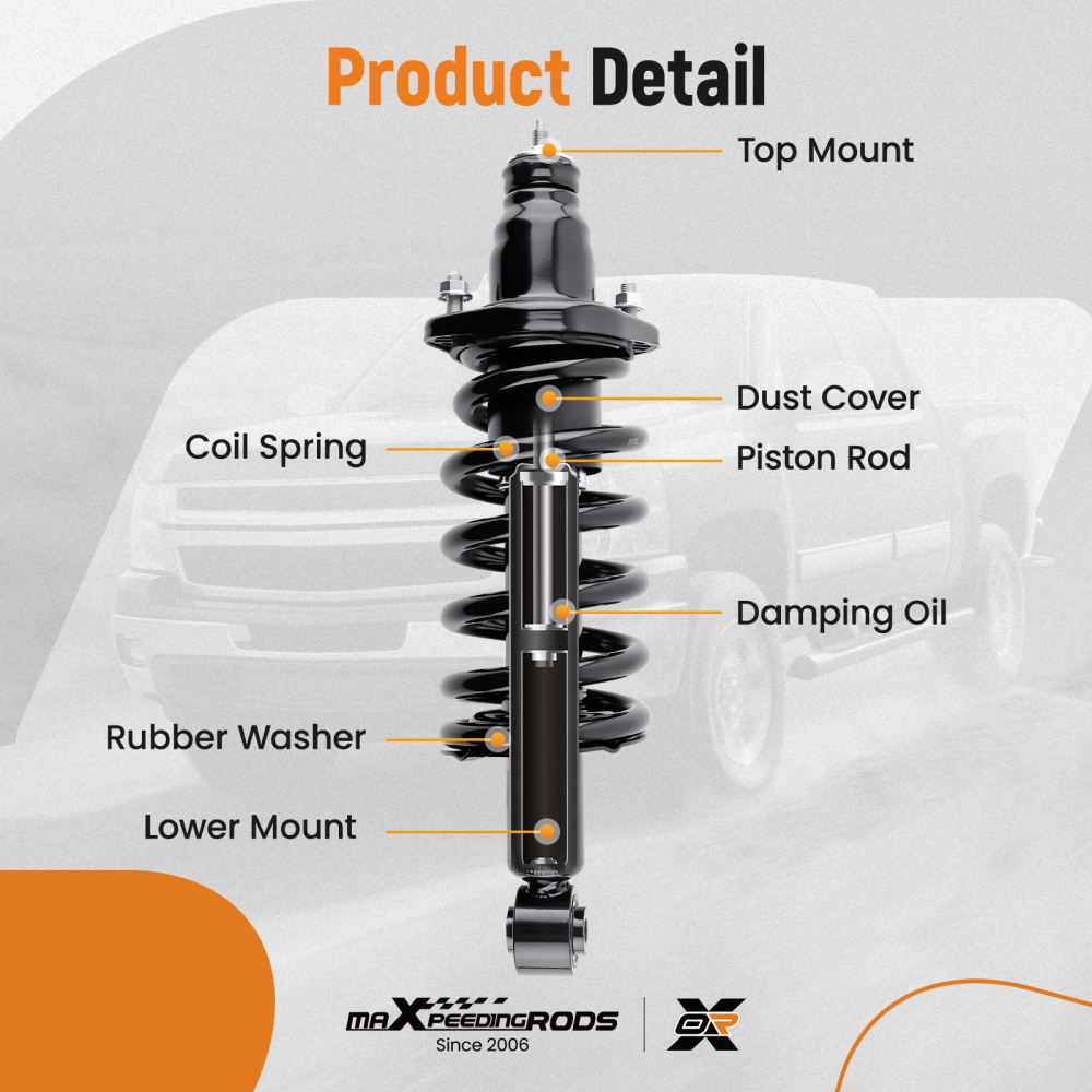 Rear Struts w/Coil Spring Sway Bar Links Kit for 2002-2006 compatible for Honda CR-V 171380L