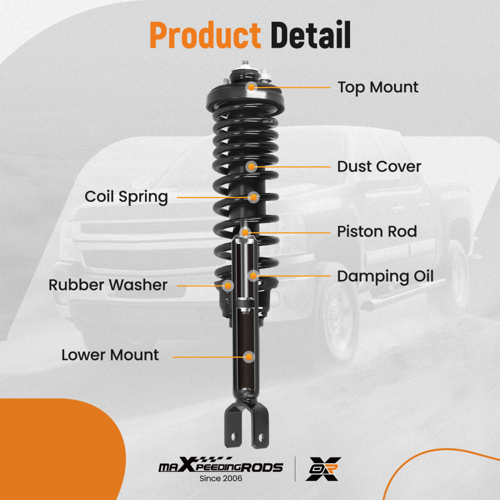 Compatible For Honda Civic 1992-1995 Maxpeedingrods OE Replacement Strut Assembly Provide Original Equipments Quality