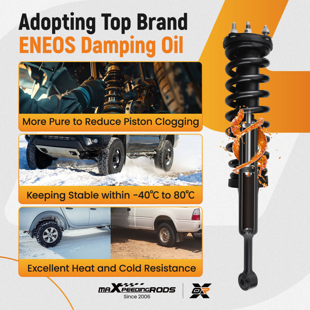 Front Suspension Shock Absorbers compatible for Toyota Tundra 2007-2021 4WD 171119R 171119L