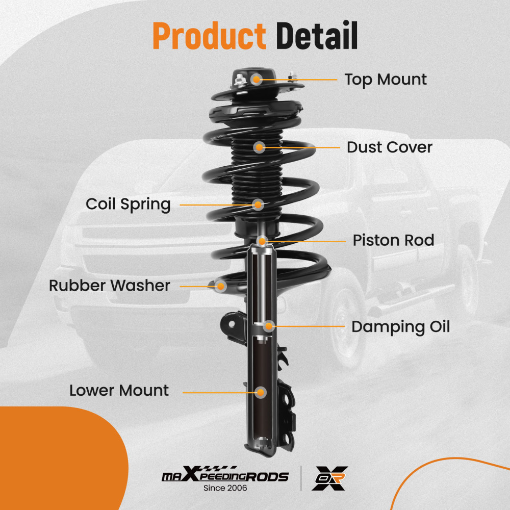 Front Suspension Shock Absorbers compatible for Toyota Sienna 1998-2001 2003 171437 171438