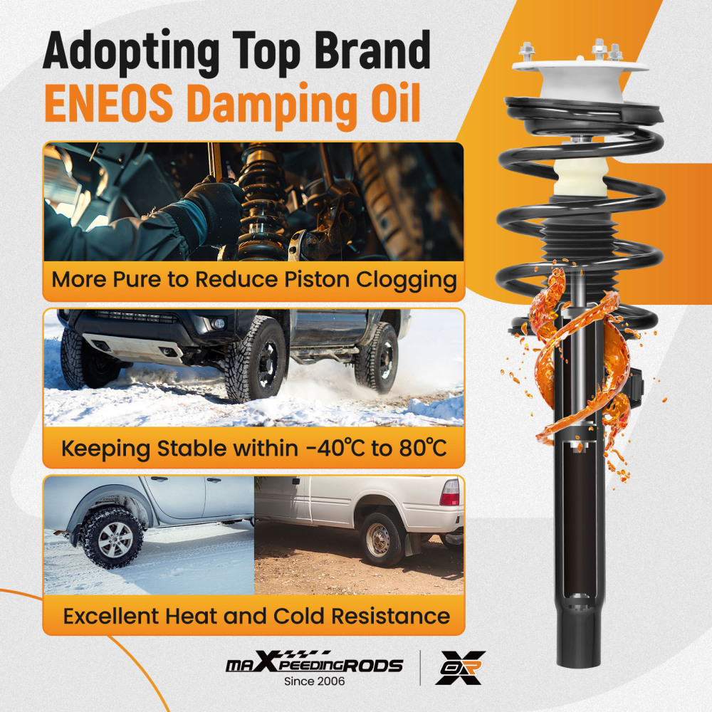 Front Suspension Shock Absorbers compatible for BMW 325i sedan 2001 2002 2003 2004 2005