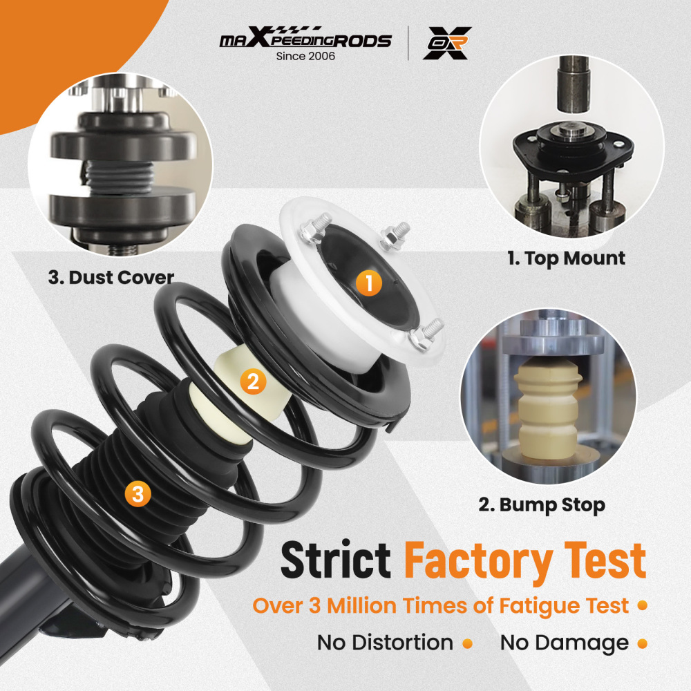 Front Suspension Shock Absorbers compatible for BMW 325i sedan 2001 2002 2003 2004 2005