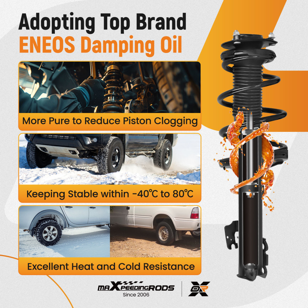 Front Suspension Shock Absorbers compatible for Toyota Highlander 2004-2007 3.3LITER V6 AWD