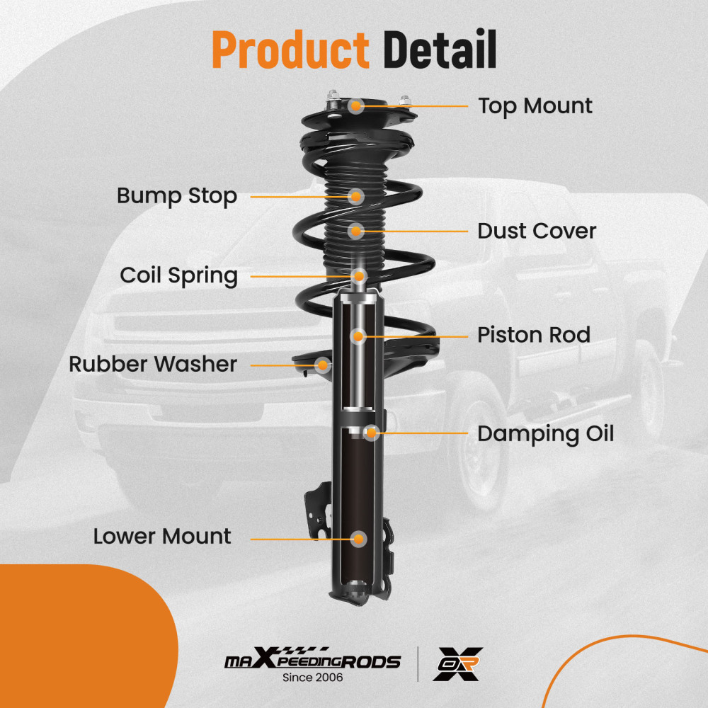 Front Suspension Shock Absorbers compatible for Toyota Highlander 2004-2007 3.3LITER V6 AWD