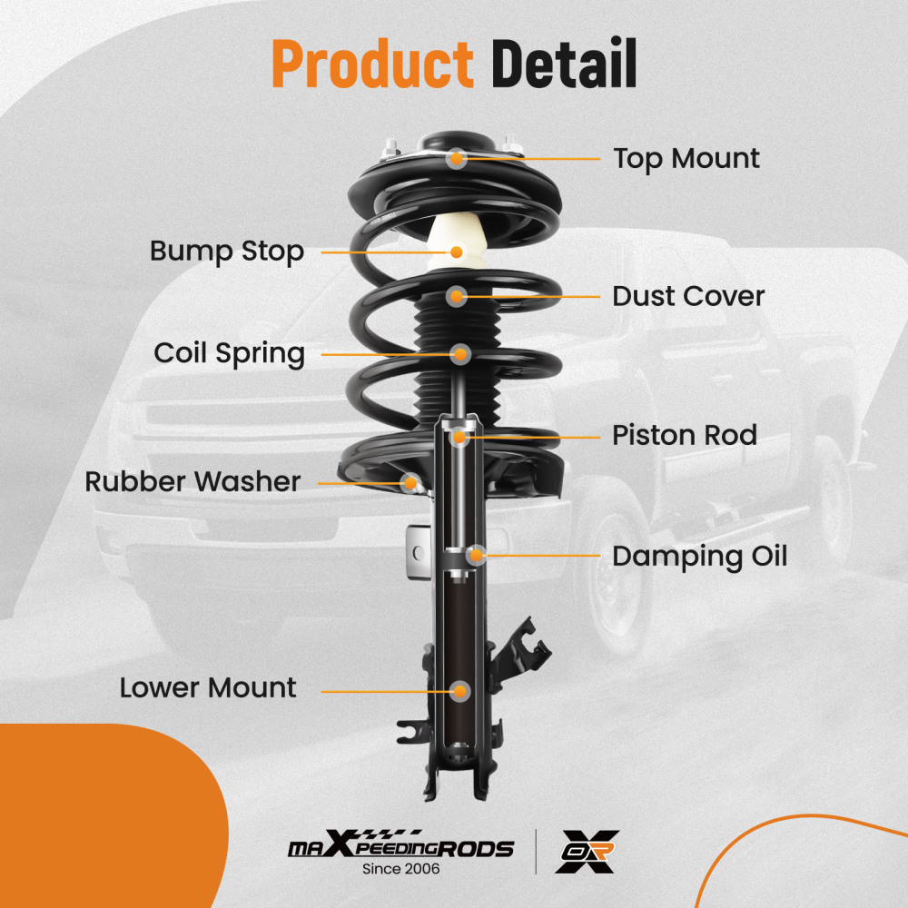 Front Struts w/ Coil Springs Assembly compatible for Nissan Maxima 2004 2005 2006 2007 2008