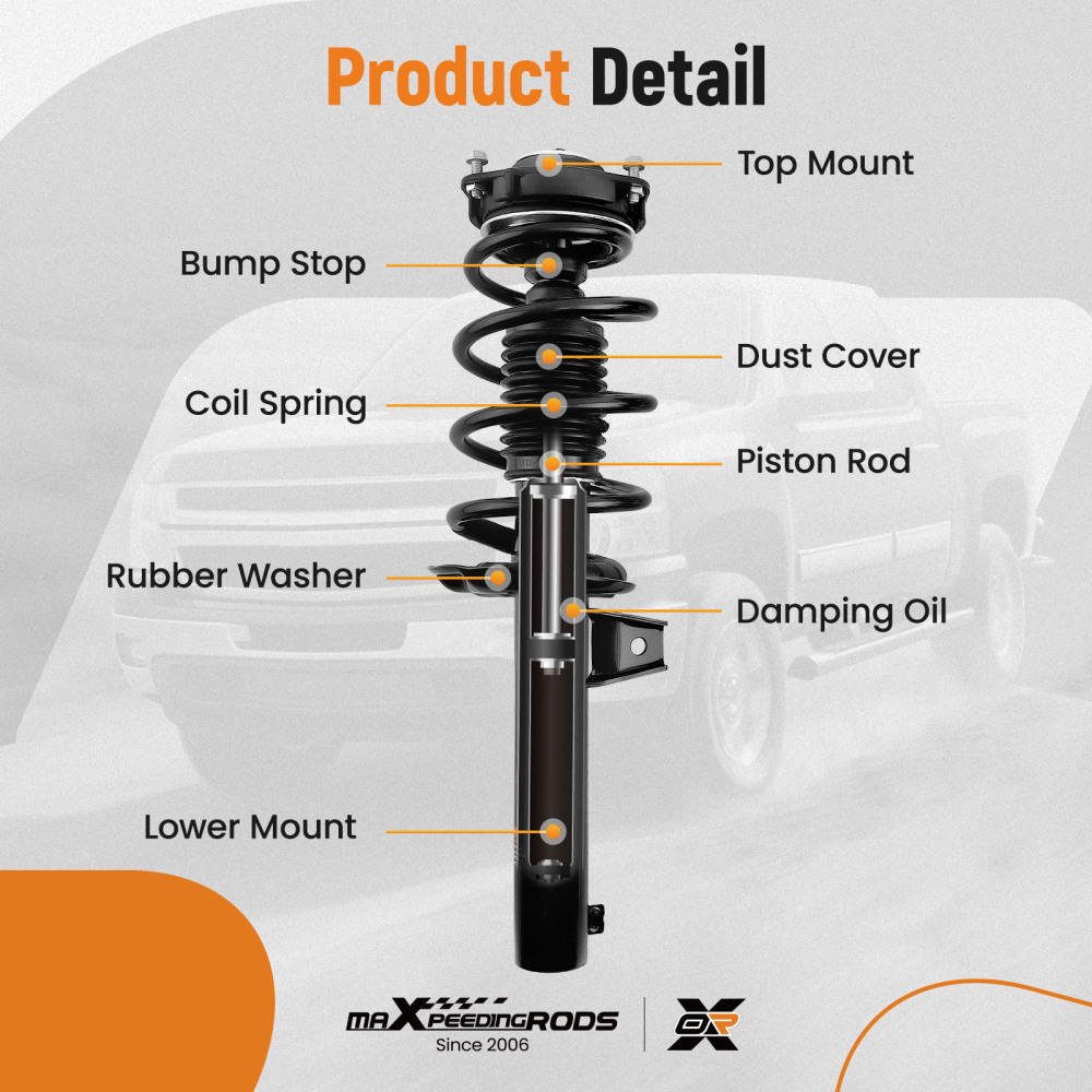 1 Pair Front Shock Struts Assembly compatible for Volkswagen Beetle compatible for Golf Jetta 172311