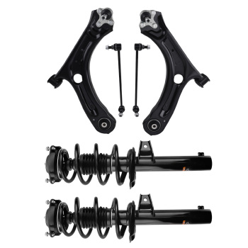 Front Strut Coil Spring Control Arms Assembly compatible for VW Beetle 2012-2017 TDI GSR