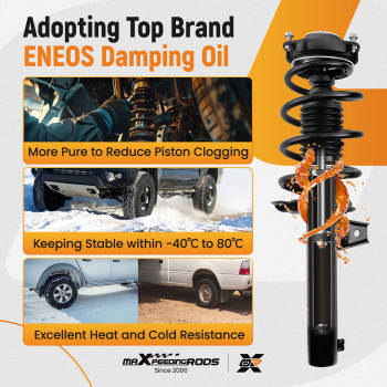 Front Strut Coil Spring Control Arms Assembly compatible for VW Beetle 2012-2017 TDI GSR