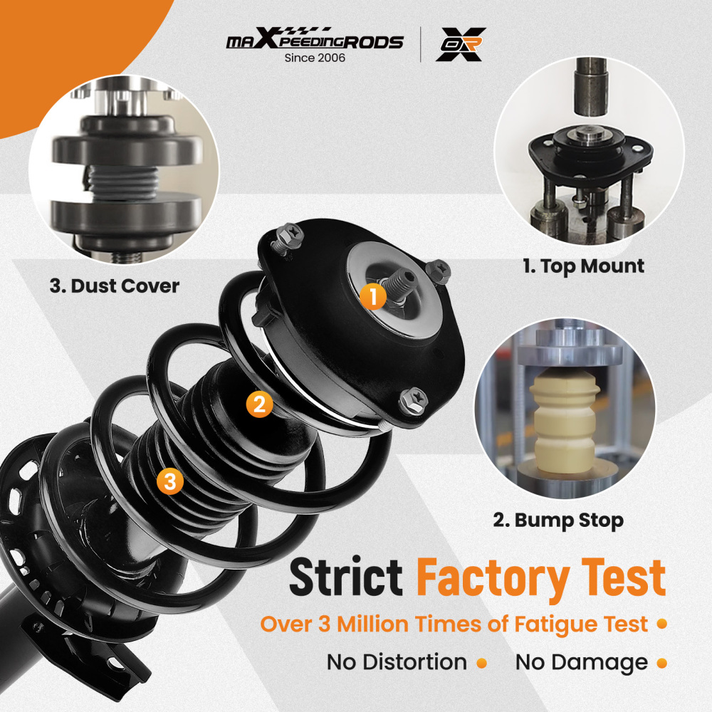 8pcs Suspension Front Struts w/ Control Arms compatible for VW Beetle 2012-2017 Sportline