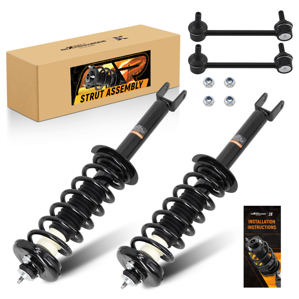 4x Rear Struts + Sway Bar Links compatible for Honda Accord 2008-2012 2.4L 3.5L Sedan/Coupe