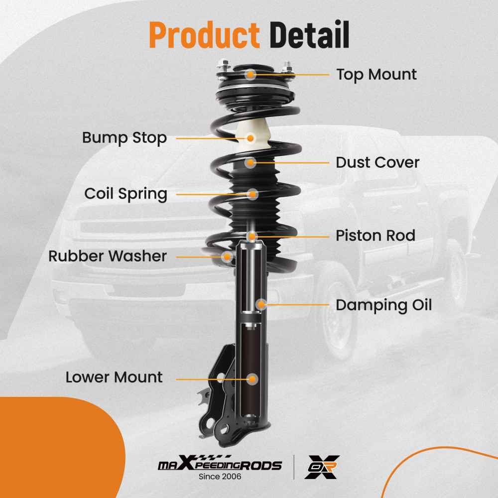 Compatible For Honda Civic compatible for Acura CSX 2006-2011 Maxpeedingrods OE Replacement Strut Assembly