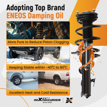 Front Suspension Shock Absorbers For 2006-2010 2011 2012 compatible for Toyota RAV4 2.5LITER L4