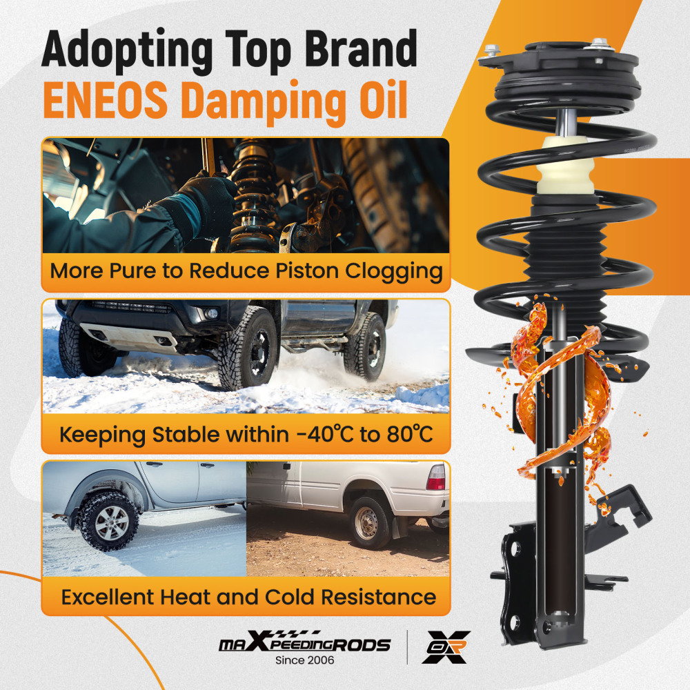 Front Suspension Shock Absorber compatible for Nissan Sentra 2007-2011 2012 BASE/S/SL/SR