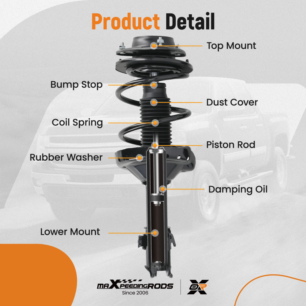 Front Suspension Shock Absorber compatible for Subaru Impreza 2008-2011 2.5i/2.5i Premium