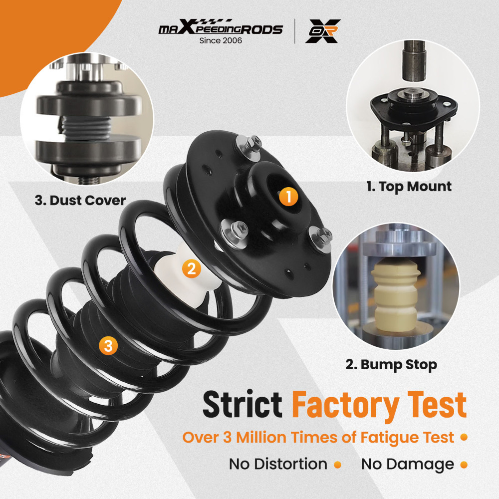 Front Struts w/ Coil Springs for 2007-2017 compatible for Chevy Equinox GMC Terrain 172527