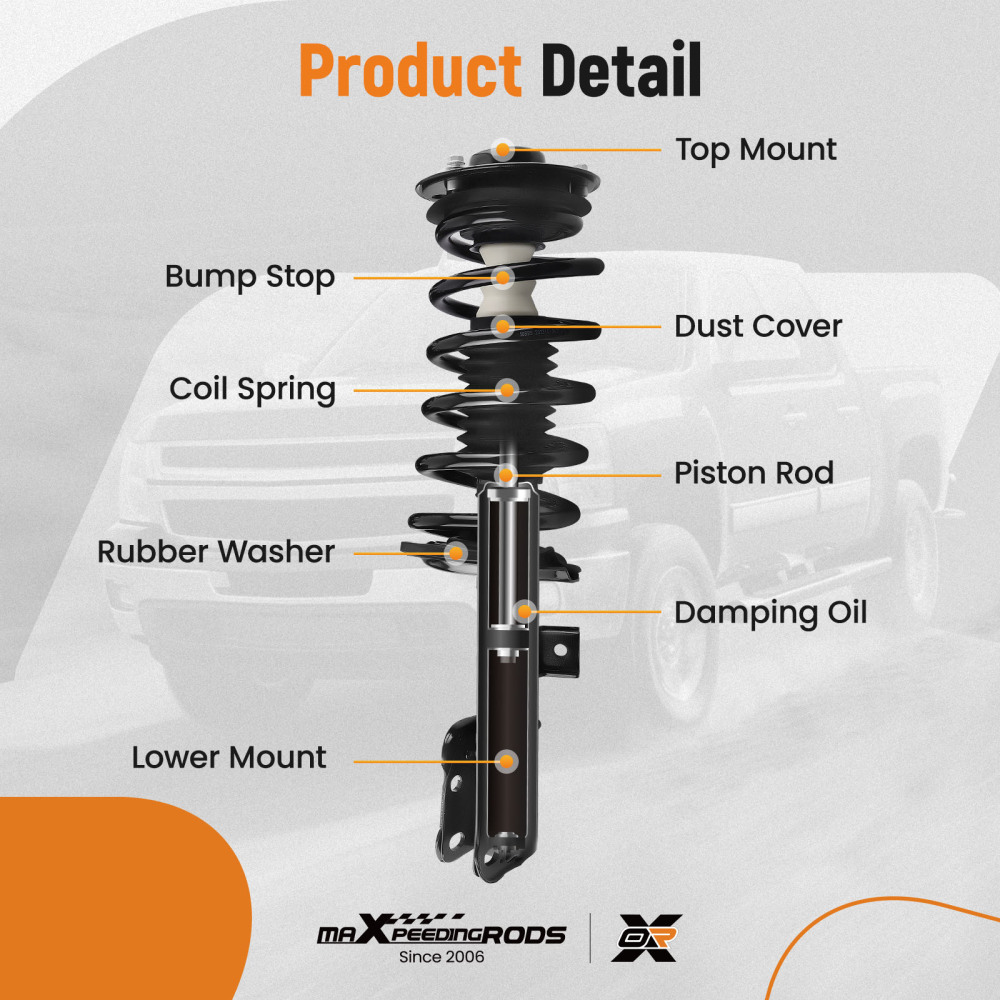 Front Struts w/ Coil Springs for 2007-2017 compatible for Chevy Equinox GMC Terrain 172527