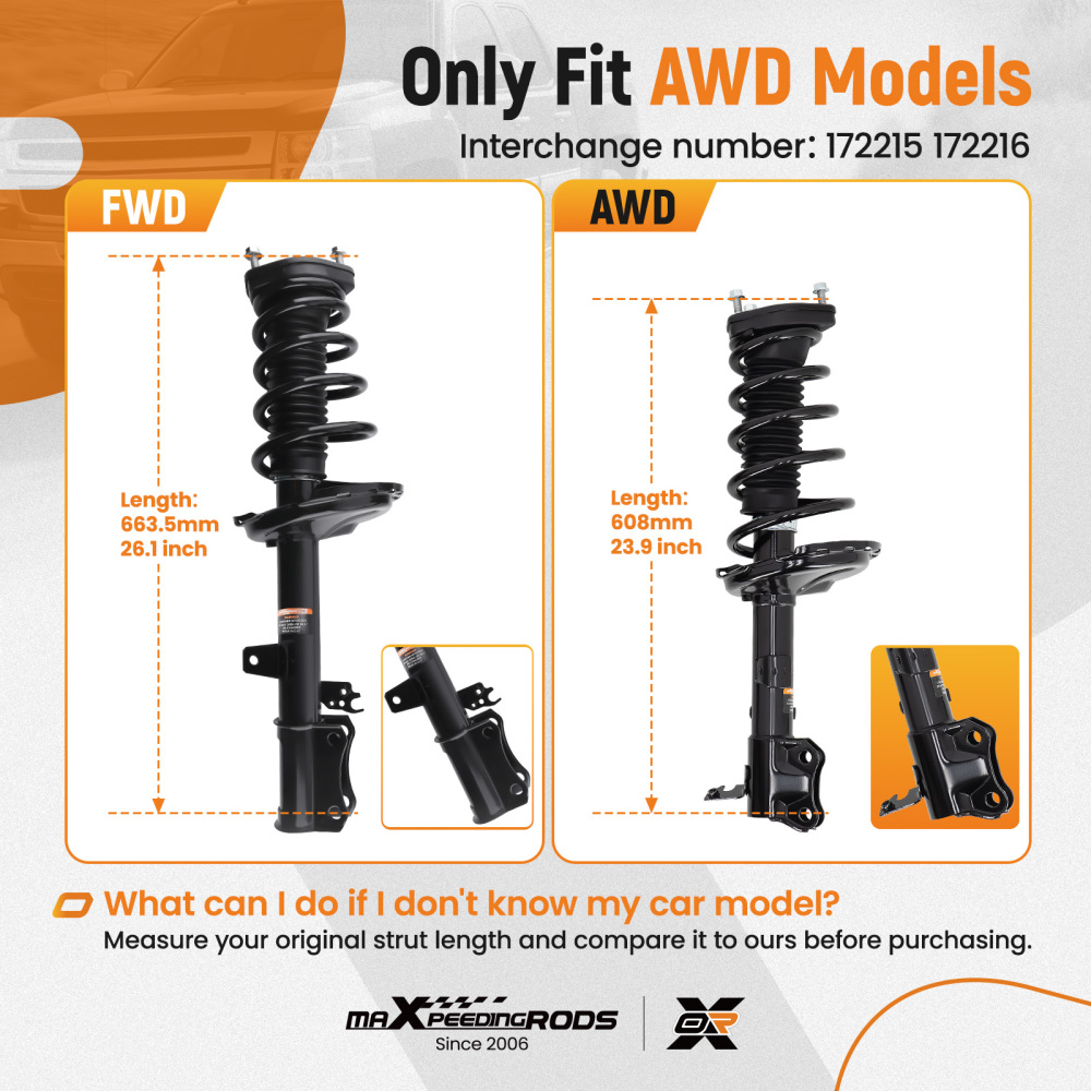 Rear Suspension Shock Absorber compatible for Lexus RX330 2004 2005 2006 RX350 2007 AWD