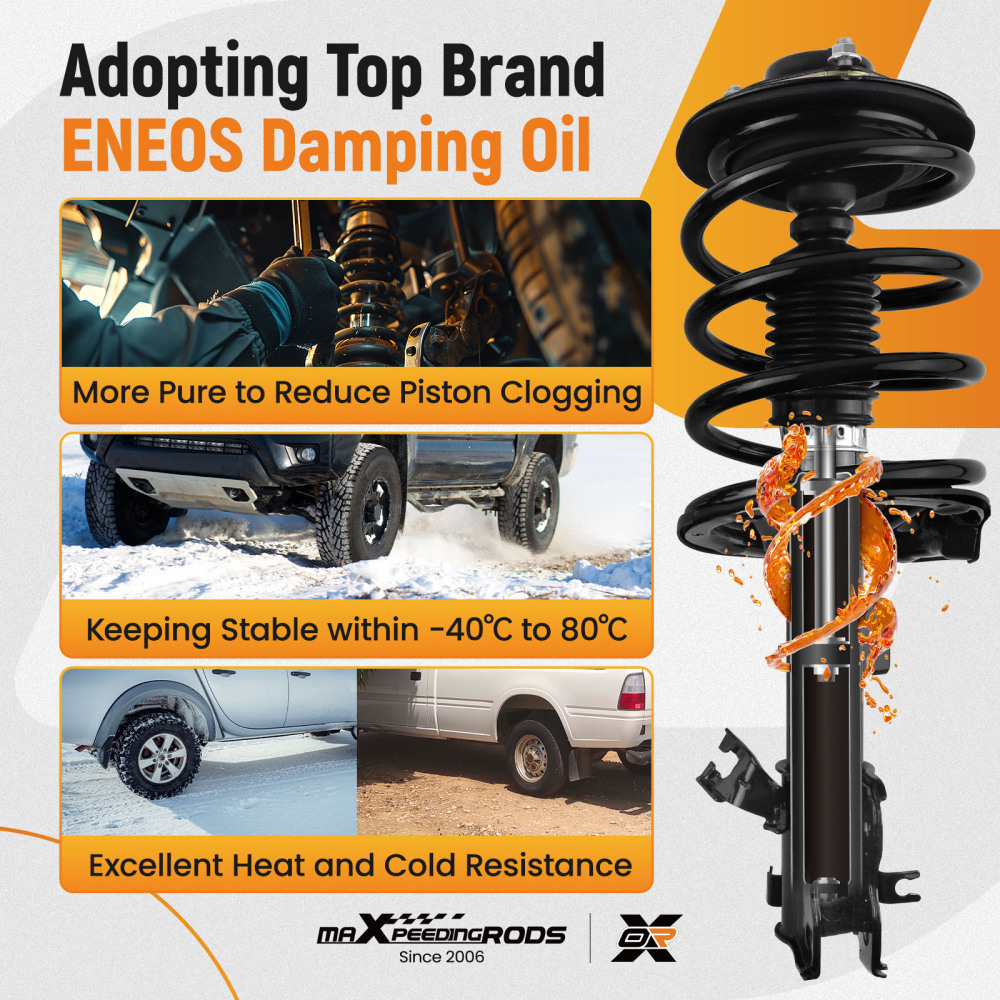 Front Suspension Shock Absorber Assembly compatible for Nissan Altima 2002-2006 2.5LITER L4