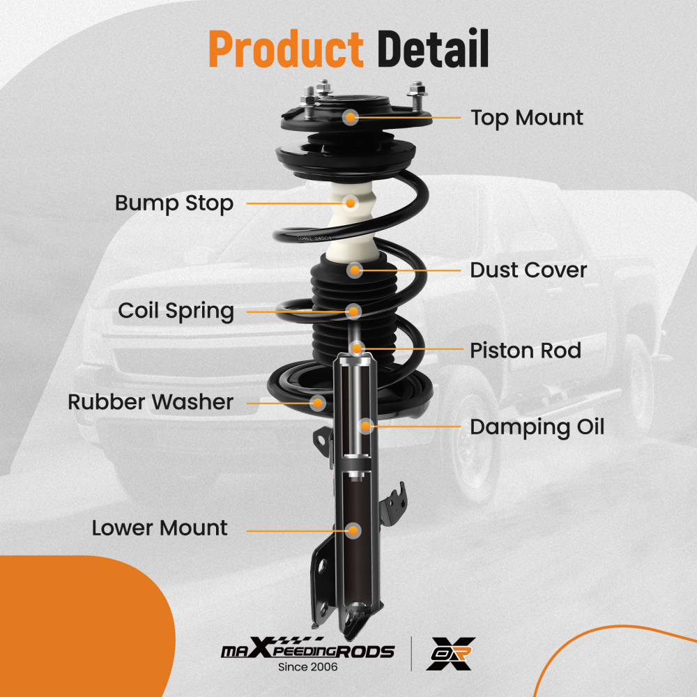 Front Suspension Shock Absorbers compatible for Toyota Corolla 2009-2013 1.8LITER L4 472598