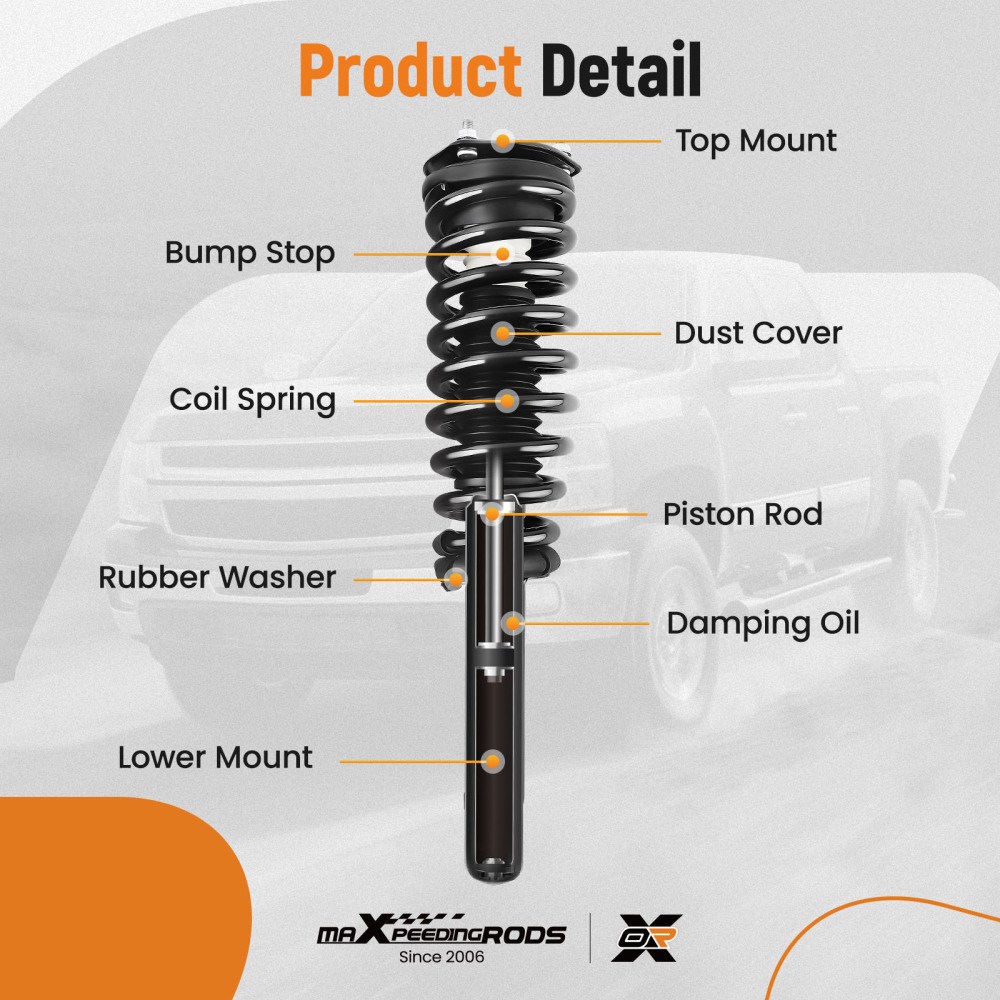 2x Front Shock Struts Assembly compatible for Ford Fusion compatible for Mercury Milan 2010-2012