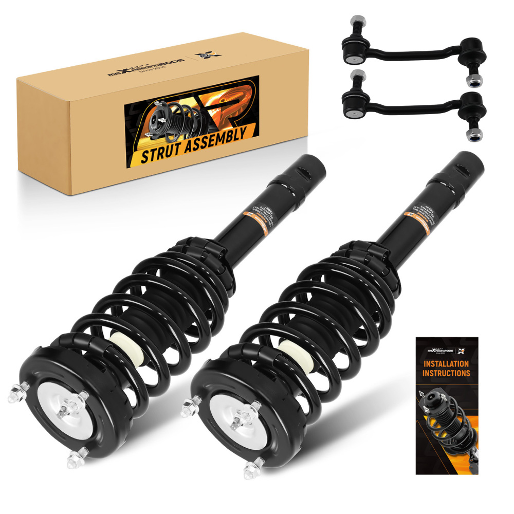 Front Strut w/ Sway Bar End Link Assembly compatible for Hyundai Sonata Azera 2006-2011