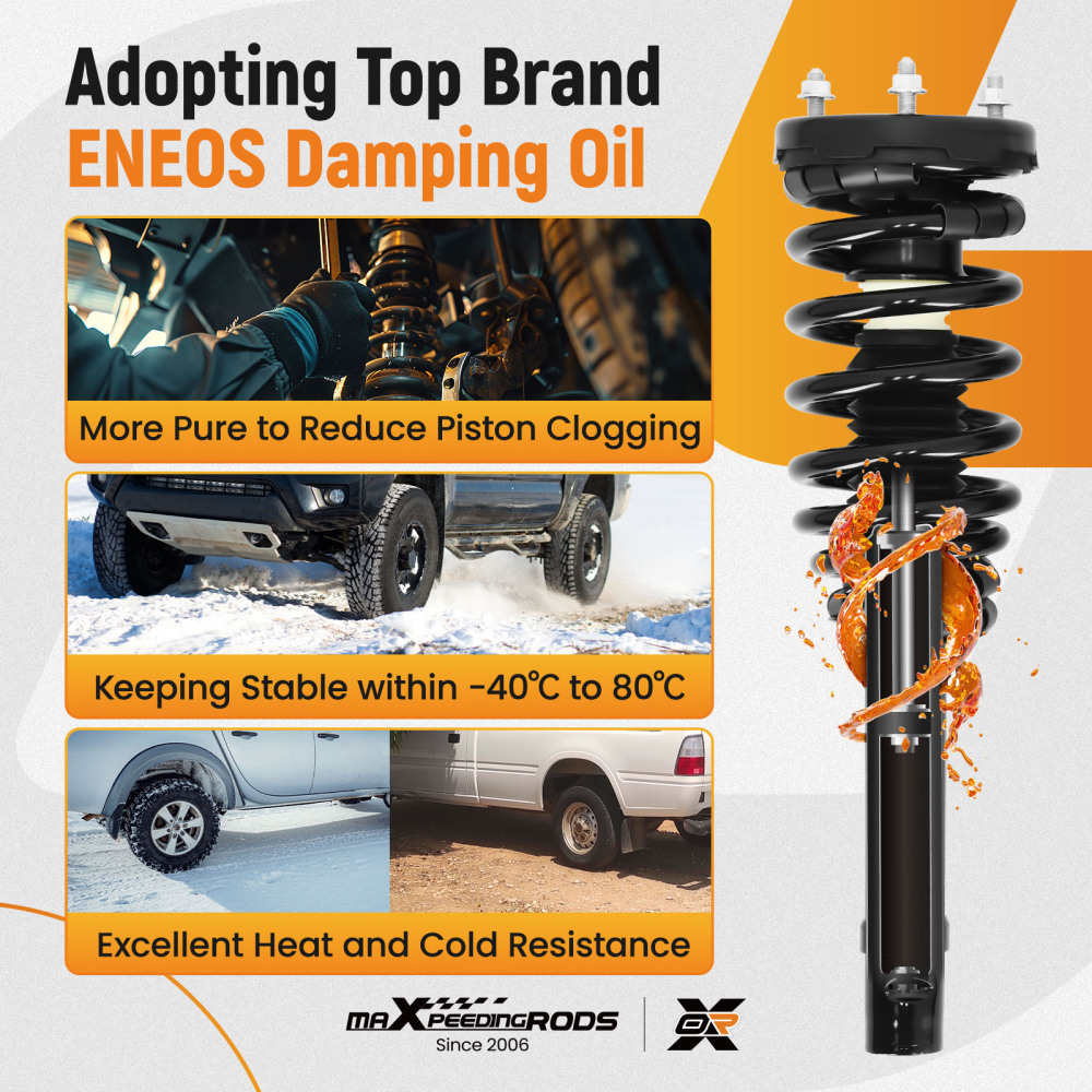 Front Strut w/ Sway Bar End Link Assembly compatible for Hyundai Sonata Azera 2006-2011