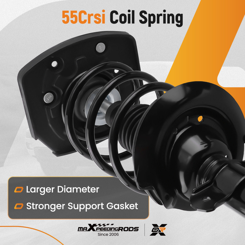 Rear Struts w/ Coil Spring Assembly compatible for Pontiac Grand Prix 2008 172471L 172471R