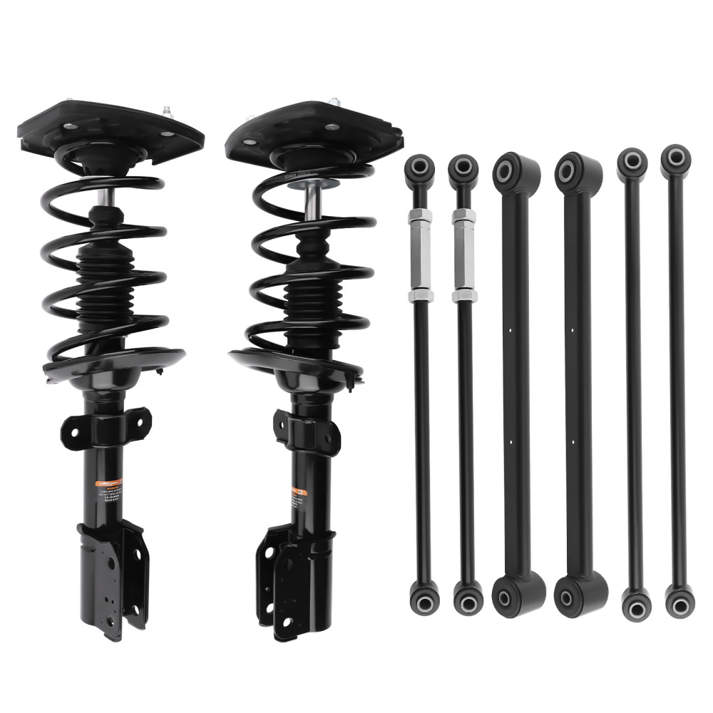 Rear Struts w/ Coil Spring + Rear Lower Control Arms for 2008 compatible for Pontiac Grand Prix