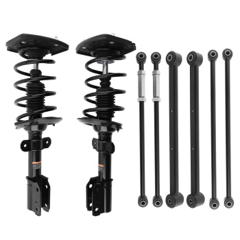 Rear Struts w/ Coil Spring + Rear Lower Control Arms for 2008 compatible for Pontiac Grand Prix