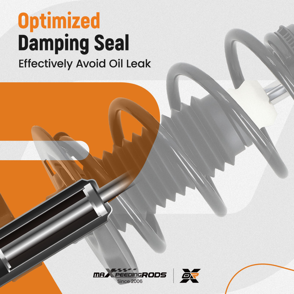 Pair Front Complete Shock Struts Assembly For 2008-2011 compatible for Ford Focus 272257 272258