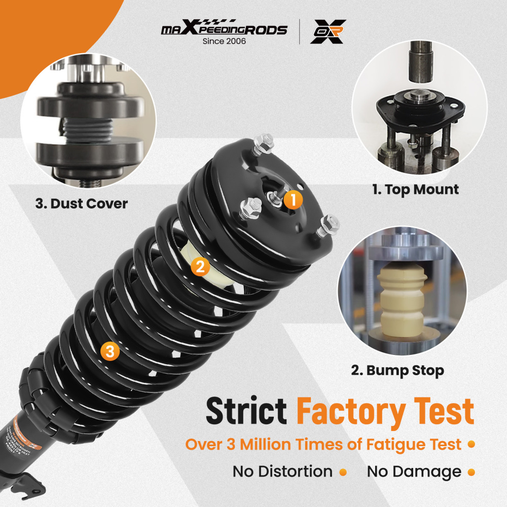 1 Pair Front Left Right Shock Struts Assembly compatible for Mazda 6 2003-2008 172195