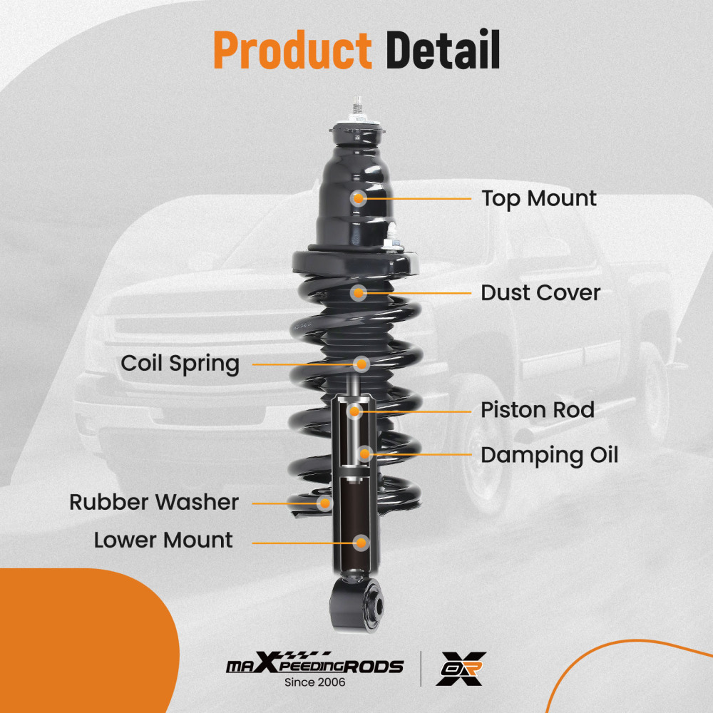 Suspension Rear Struts Coil Spring Sway Bar Links for 2003-2011 compatible for Honda Element