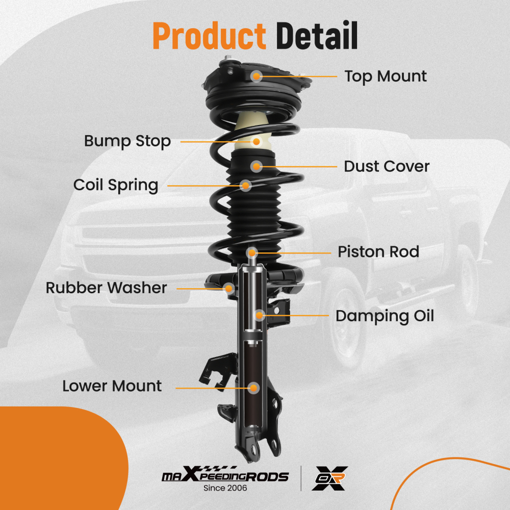 Front Suspension Shock Absorber compatible for Nissan Versa 2007-2011 2012 HATCHBACK/SEDAN