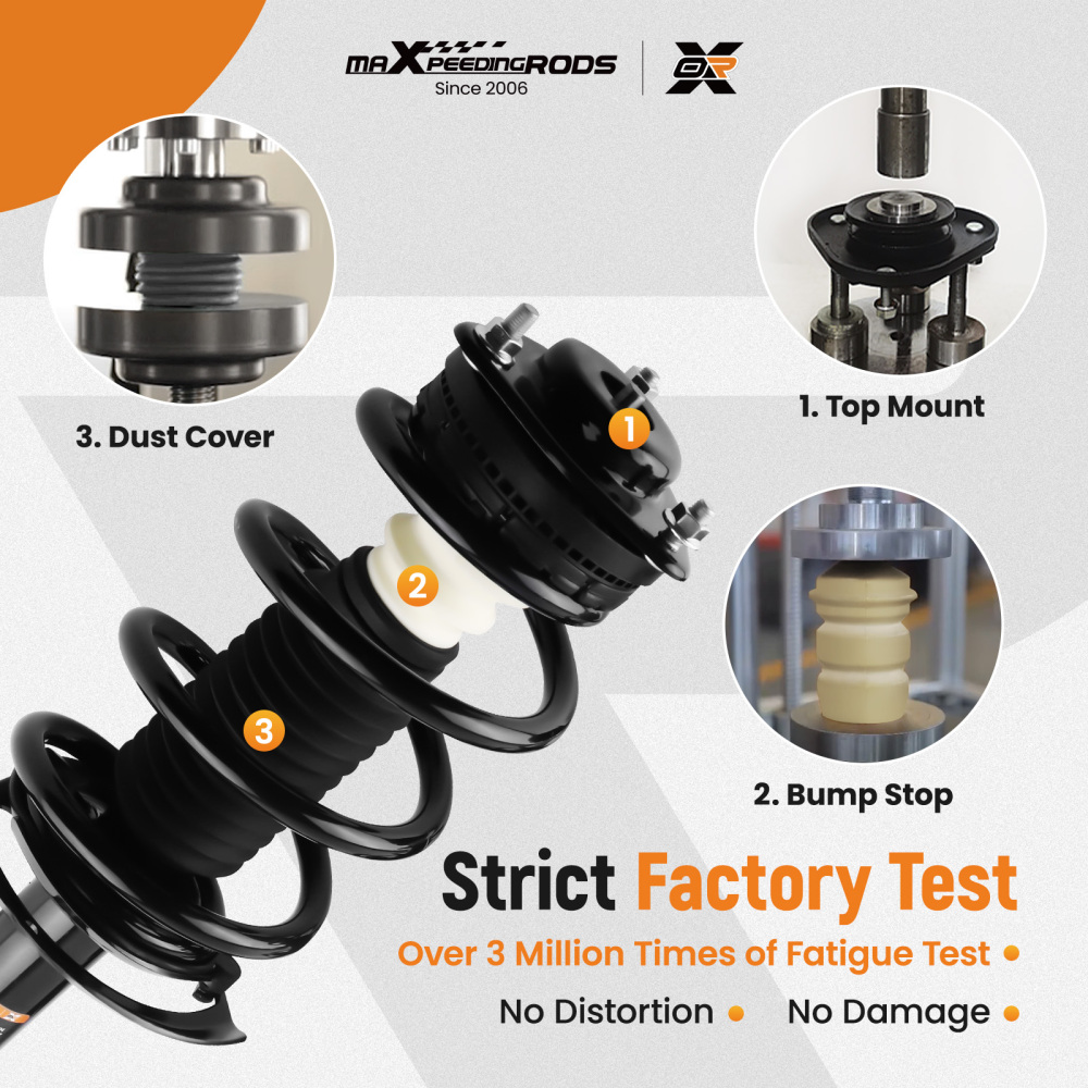 Front Suspension Shock Absorber compatible for Dodge Journey 09-2018 AWD/Compatible for FWD 172510 172509