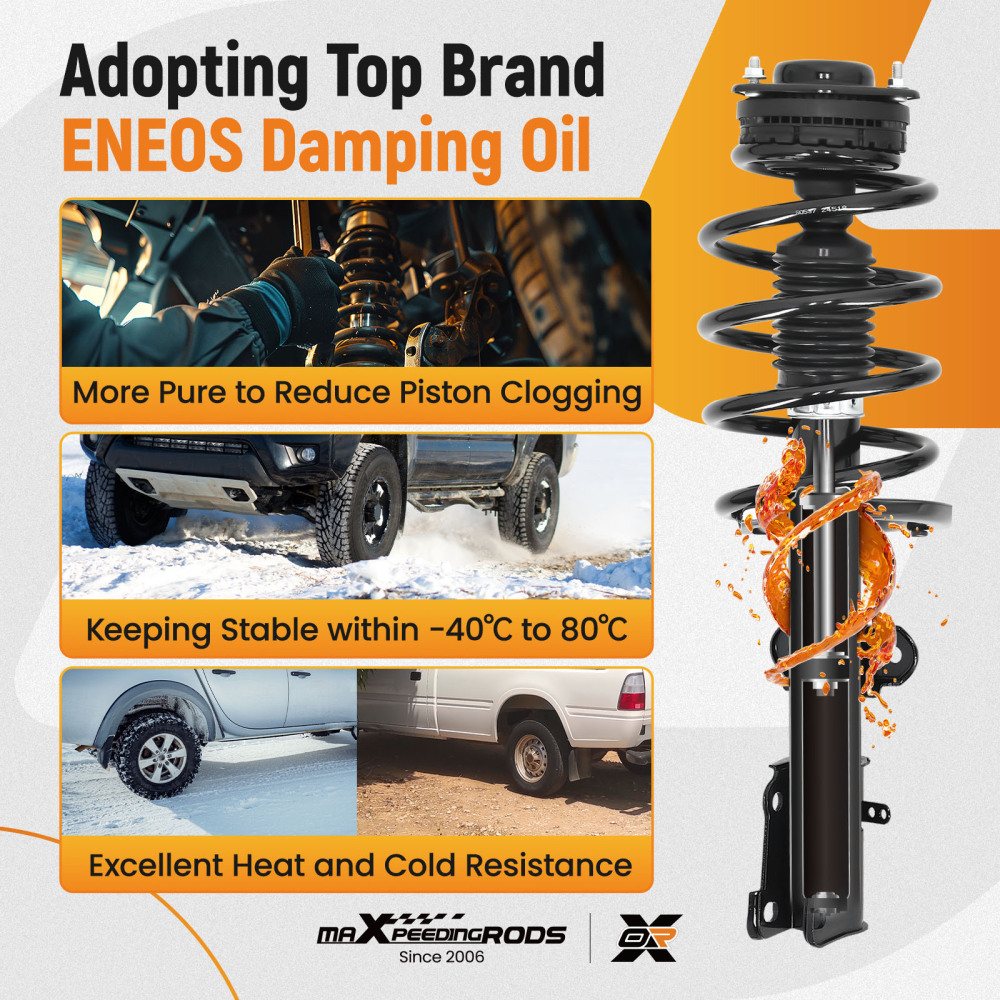 Front Suspension Shock Absorber For 08-10 Grand Caravan compatible for Chrysler TownCountry