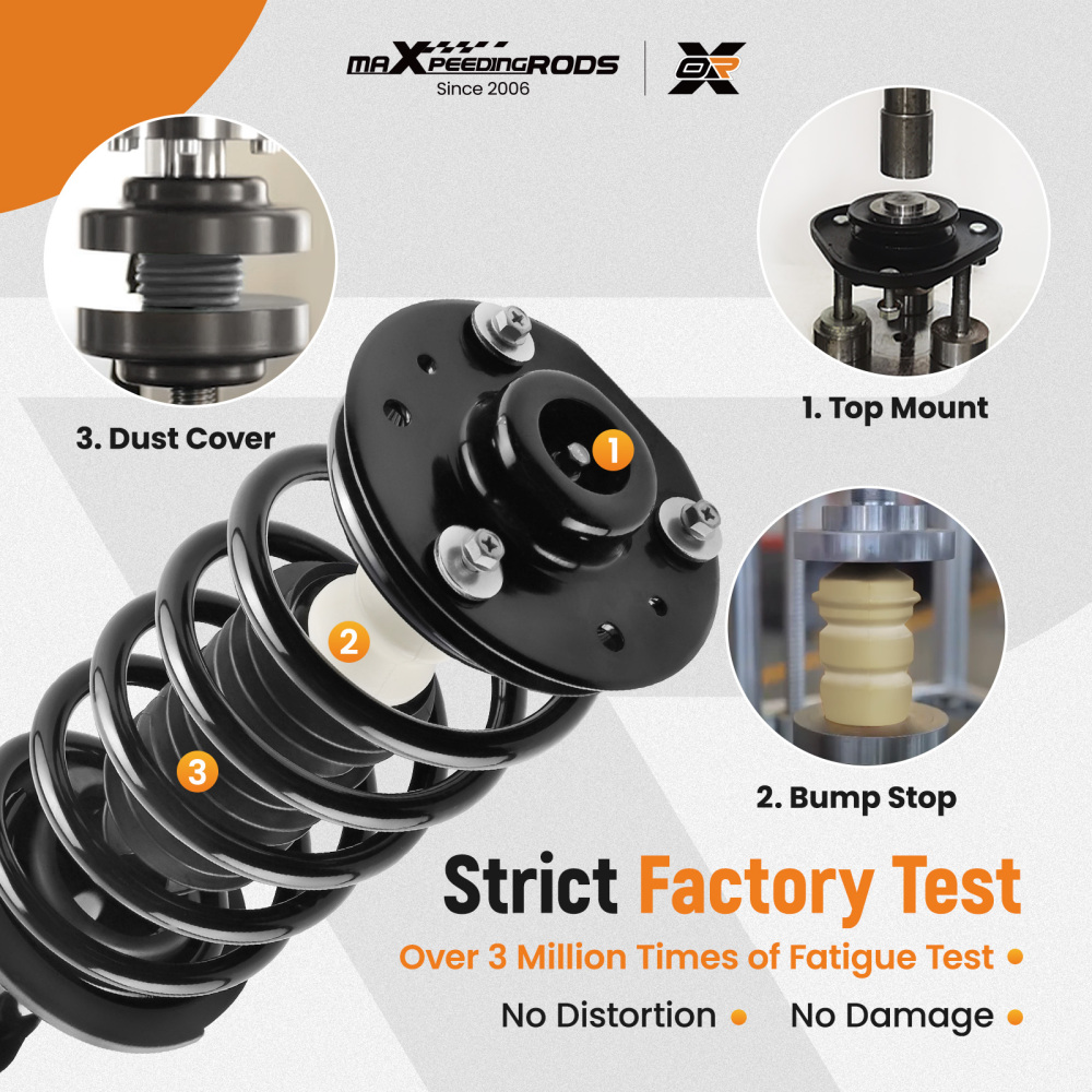 2x Front Strut w/ Coil Spring Assembly For 2010-2015 2916 2017 compatible for Chevrolet Equinox