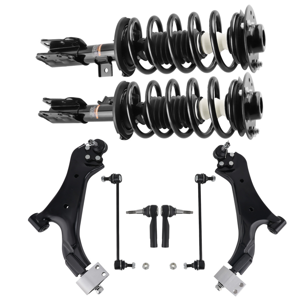 Front Complete Struts Control Arms Sway Bar Tierods compatible for Chevy Equinox 2010-2017