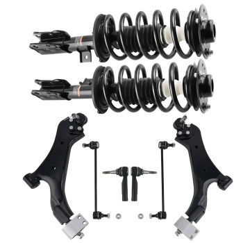 Front Complete Struts Control Arms Sway Bar Tierods compatible for Chevy Equinox 2010-2017